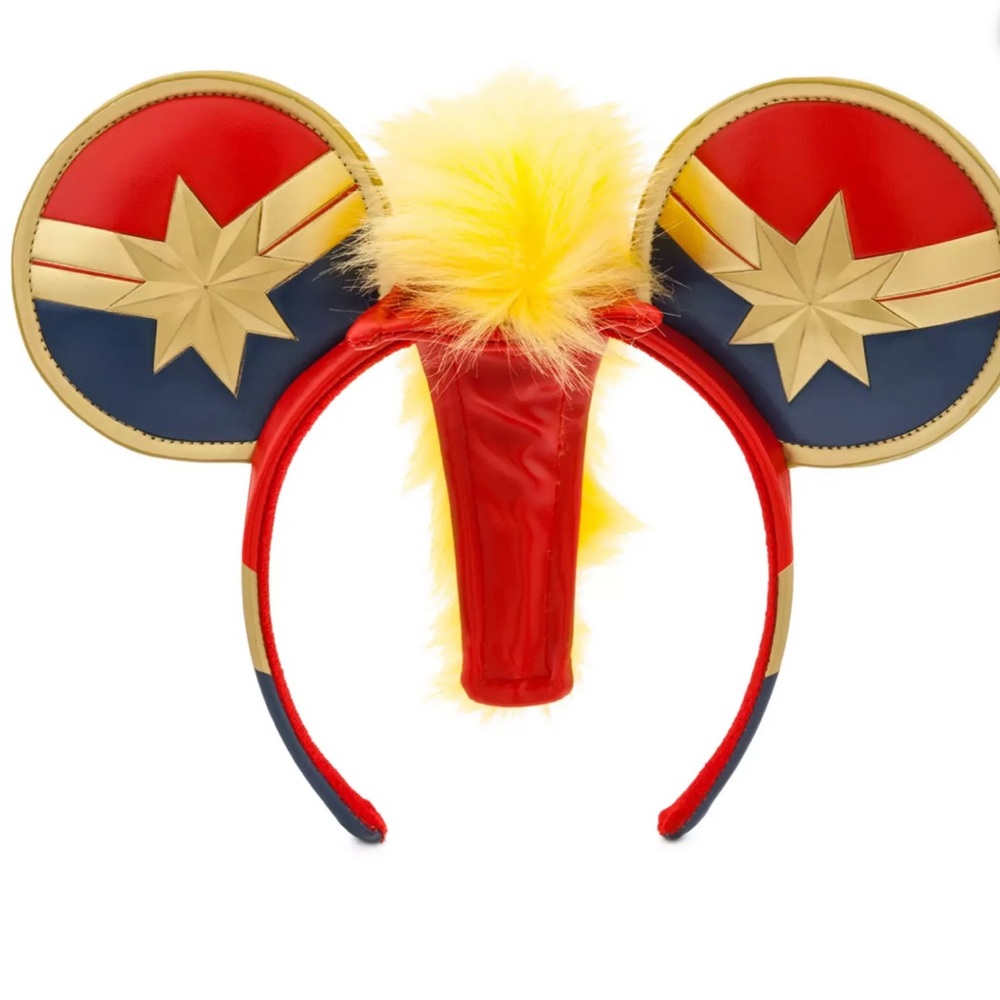 Disney Red and Gold Captain Marvel Ears Headband